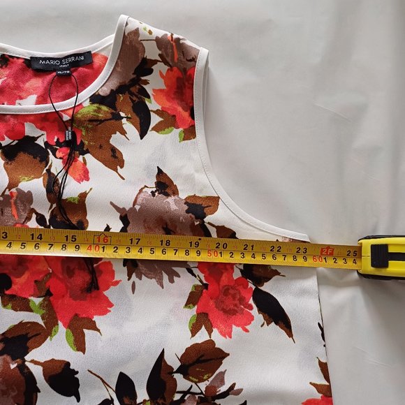 Mario Serrani Soft Floral Sleeveless Top XL - Picture 8 of 12